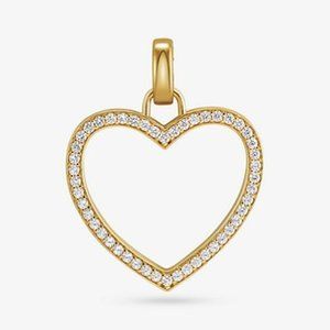 🎁 NWT! MICHAEL KORS 14K Gold Pavé Heart Charm